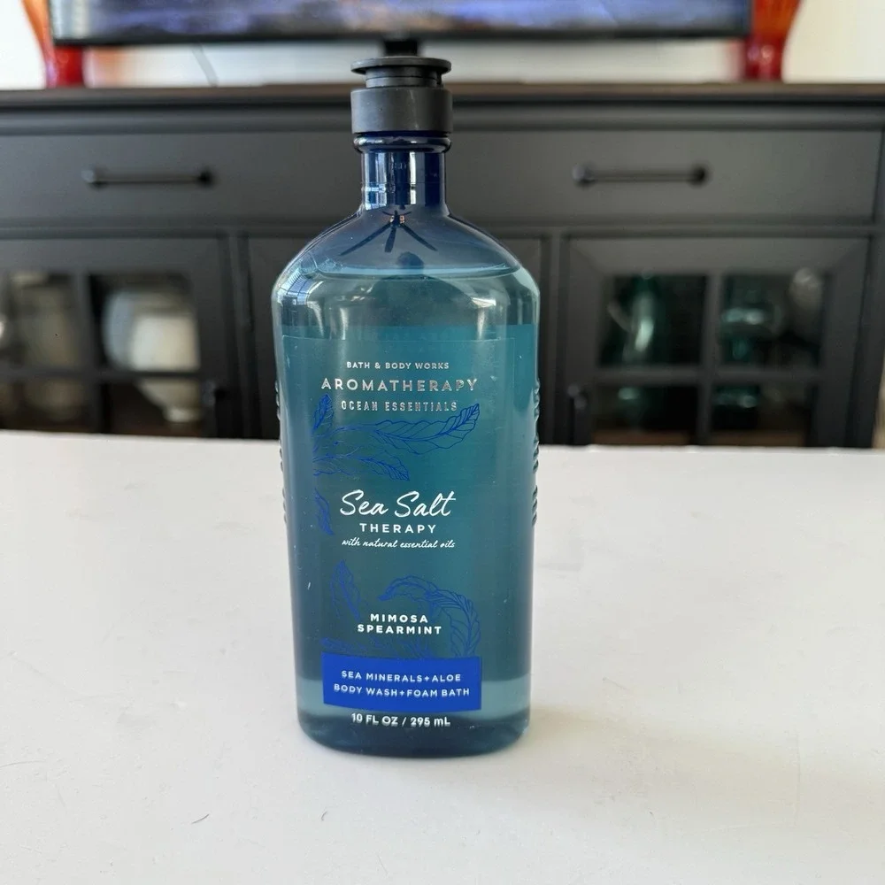 Bath & Body Works Mimosa Spearmint Sea Salt Therapy Body Wash 8 oz RARE New BBW